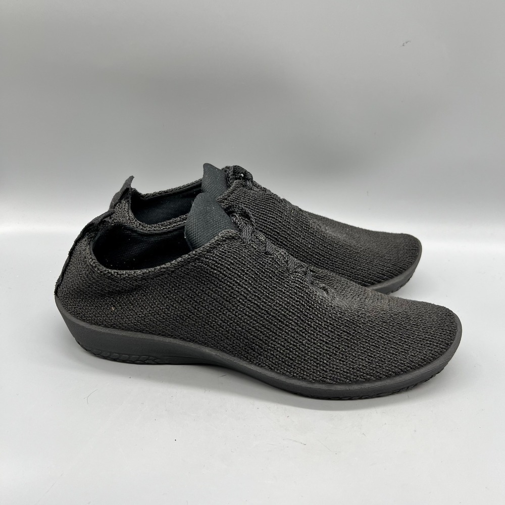 Arcopedico Shoes Womens 9 Black Knit Lace Up Slip On Comfort Walking Casual